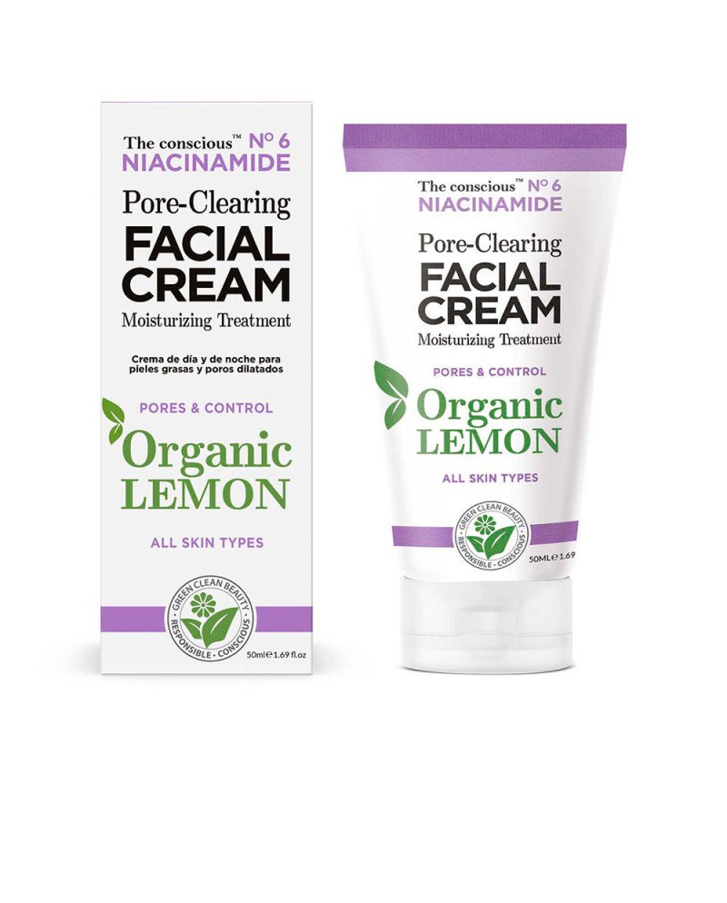 NIACINAMIDE pore-clearing facial cream organic lemon 50 ml