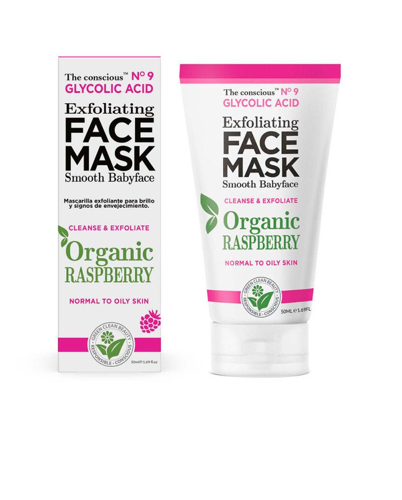 GLYCOLIC ACID exfoliating face mask organic raspberry 50 ml