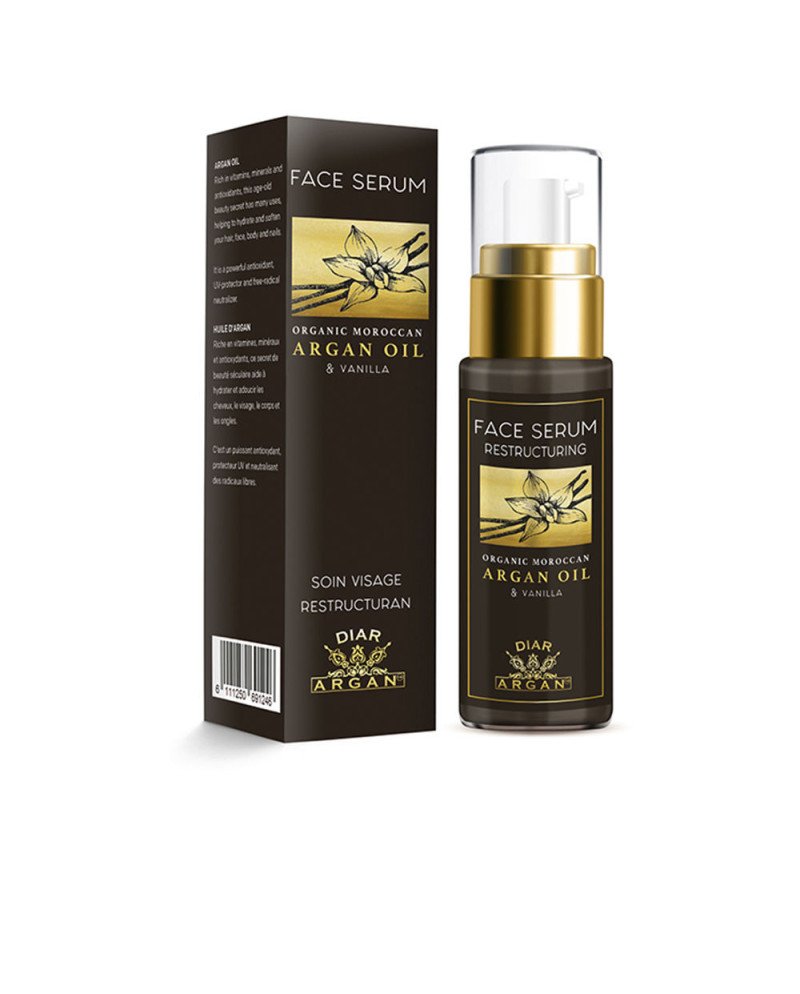 SÉRUM FACIAL REESTRUCTURANTE de argán puro y vainilla 30 ml