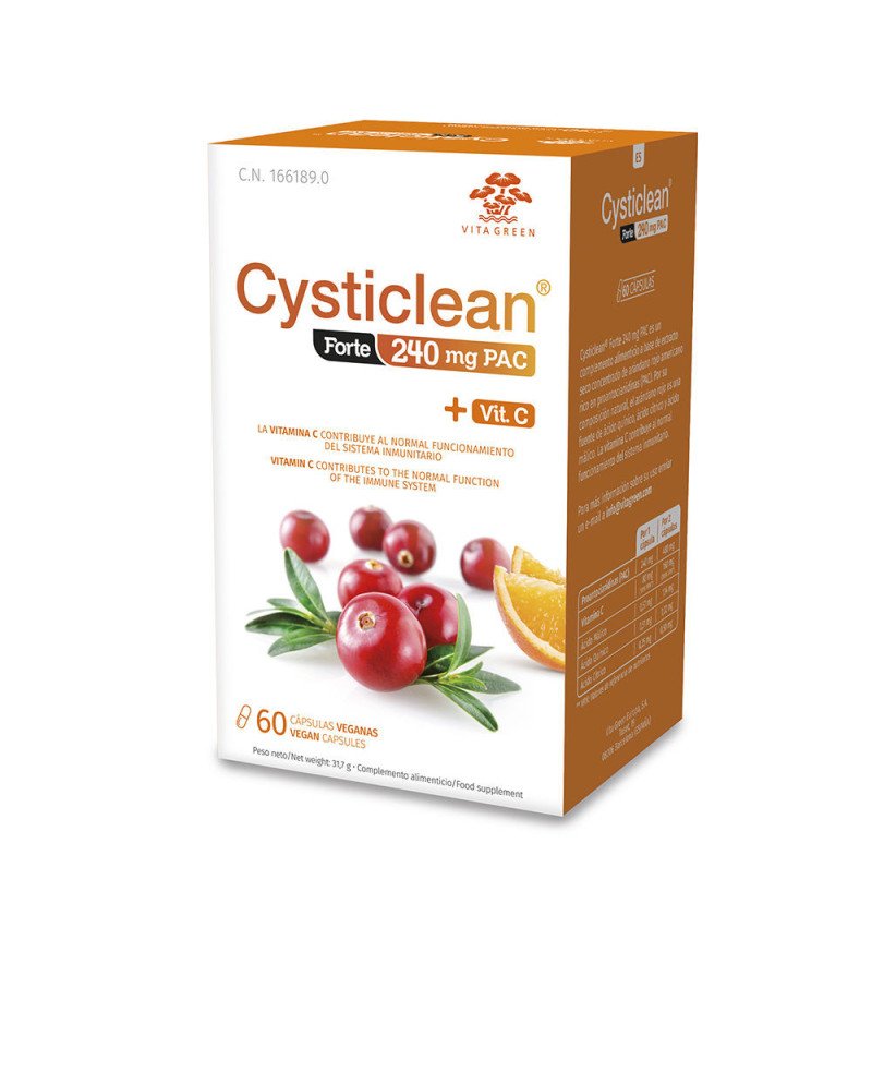 CYSTICLEAN FORTE con PAC y Vit C y Arándano Rojo cápsulas 60 u