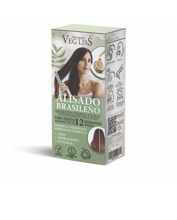VEG LISS alisado brasileño con queratina vegetal y coco 2 u