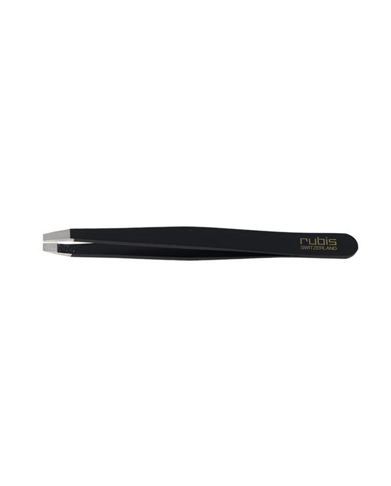 Eurostil 9Cm Pinza De Depilar Negra Recta 1Un