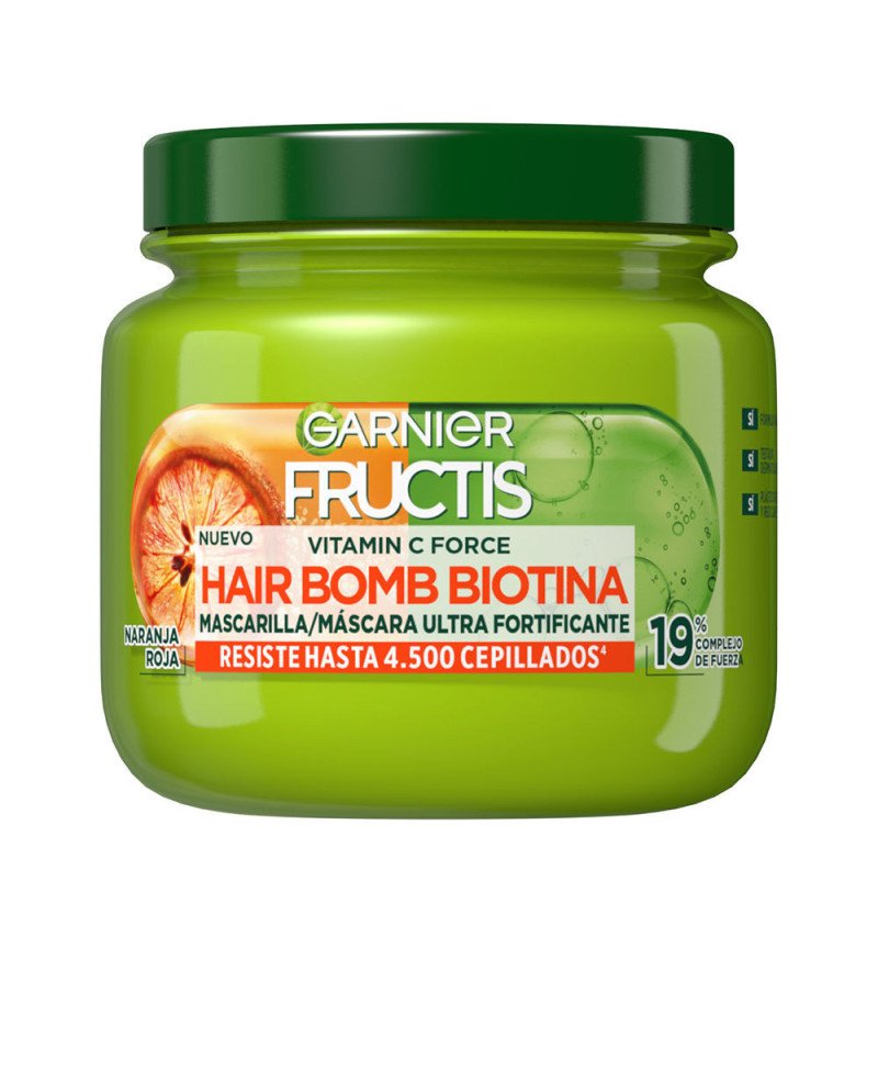 FRUCTIS VITAMIN C FORCE & BIOTINA hair bomb mascarilla 320 ml