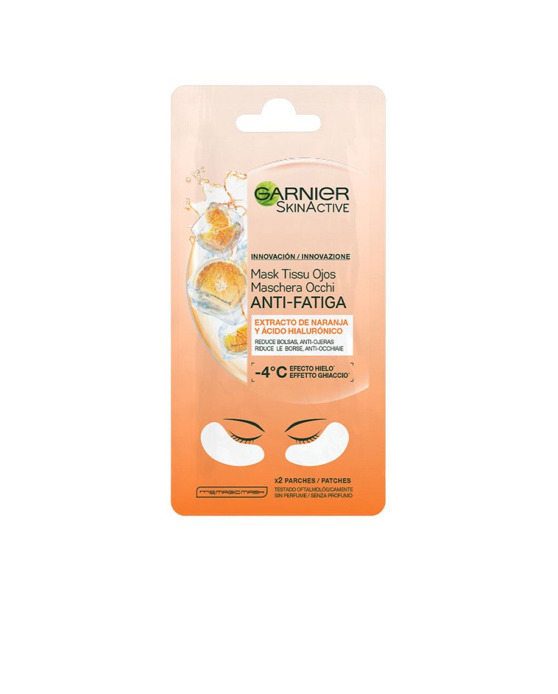 SKINACTIVE mascarilla ojos antifatiga extracto naranja + acido hialurónico x 2 parches