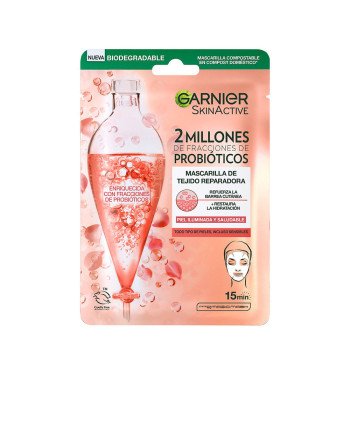 SKINACTIVE PROBIÓTICOS mascarilla tejido reparadora e iluminadora 1 u