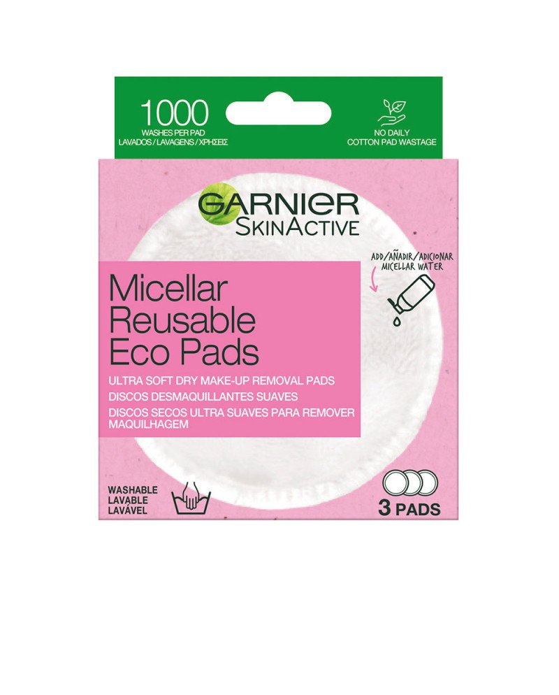 SKINACTIVE discos desmaquillantes suaves lavables 3 u