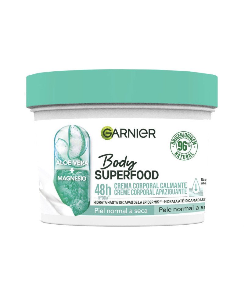 BODY SUPERFOOD ALOE VERA crema corporal calmante piel normal a seca 380 ml