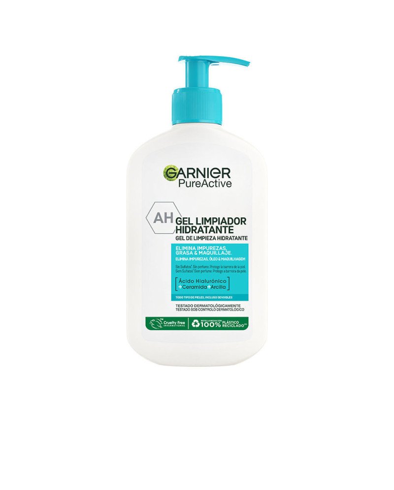 PURE ACTIVE limpiador hidratante impurezas, grasa y maquillaje gel 250 ml