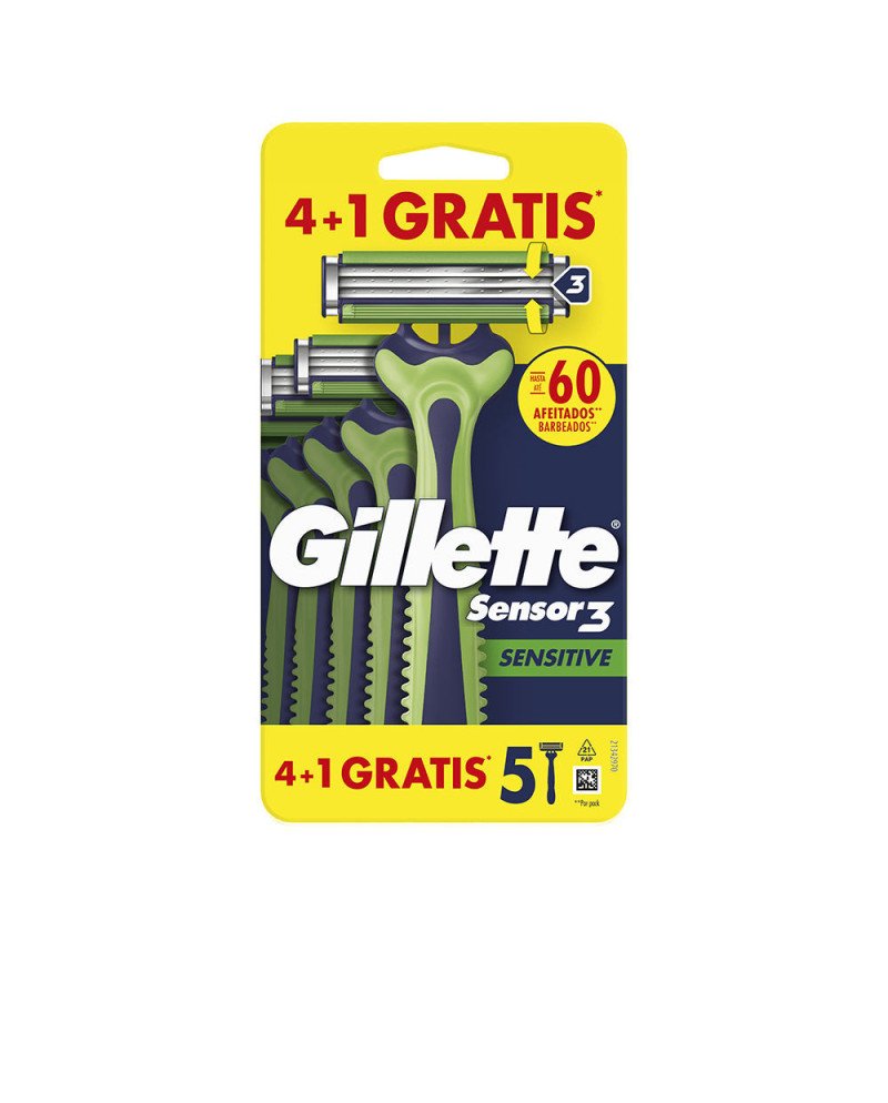 GILLETTE SENSOR3 SENSITIVE cuchilla afeitar desechable 5 u