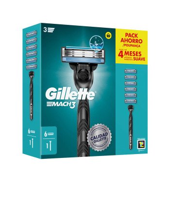 GILLETTE MACH 3 máquina + 6 recambios