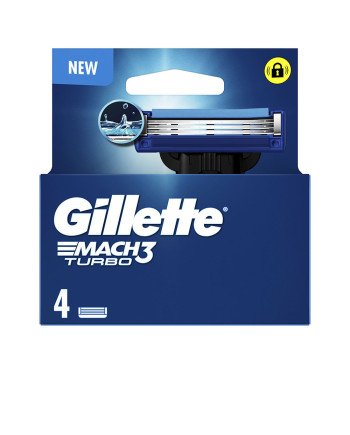 GILLETTE MACH 3 TURBO cargador 4 recambios