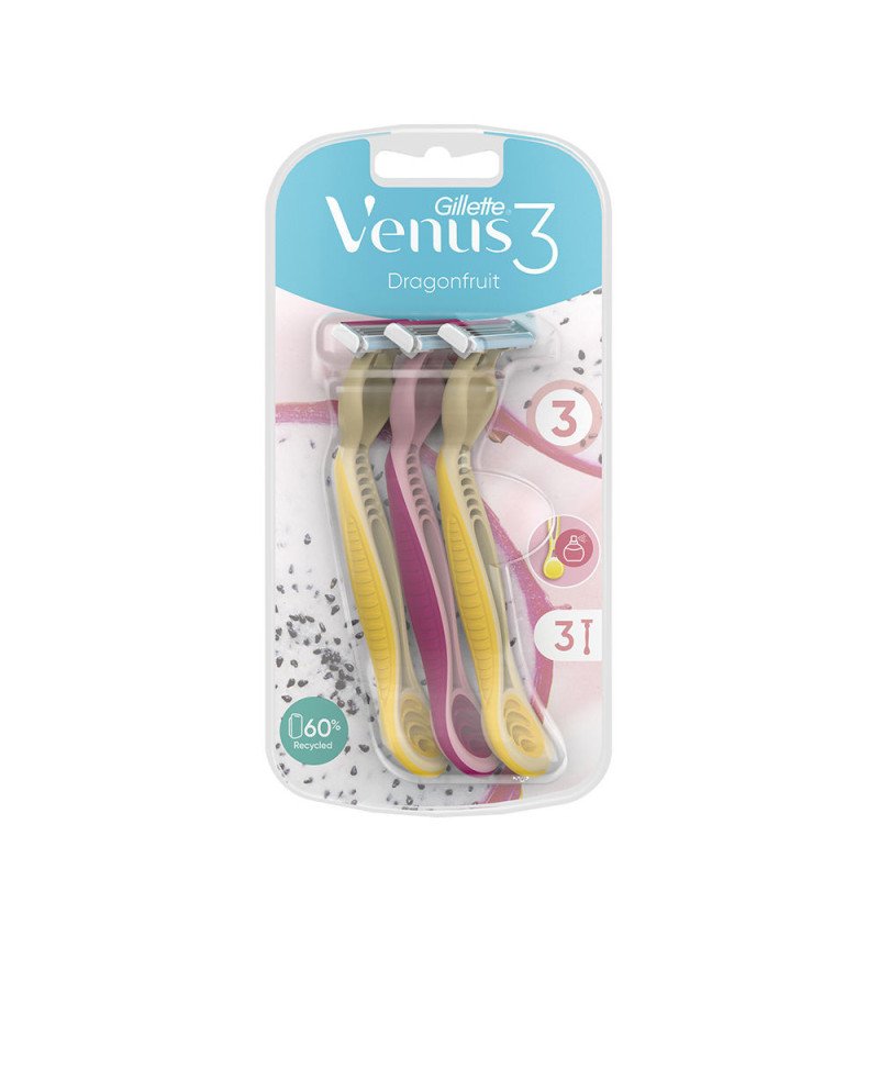 GILLETTE VENUS3 DRAGONFRUIT cuchillas depilación desechables 3 u