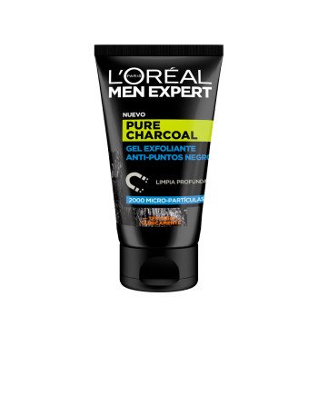 MEN EXPERT pure charcoal gel exfoliante p.negros 100 ml
