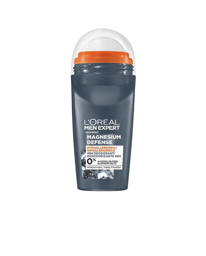 MEN EXPERT MAGNESIUM DEFENSE 0% alcohol desodorante 48h roll-on 50 ml