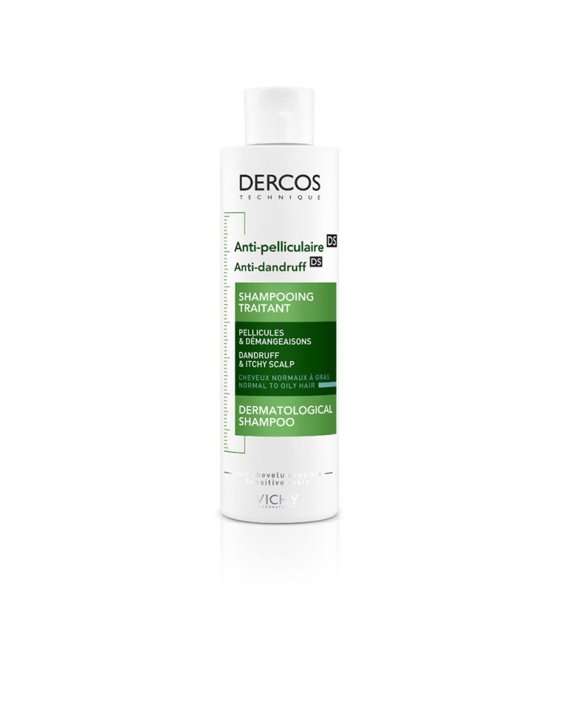 DERCOS TECHNIQUE champú tratamiento anticaspa grasa y antipicores doble eficacia unisex 200 ml