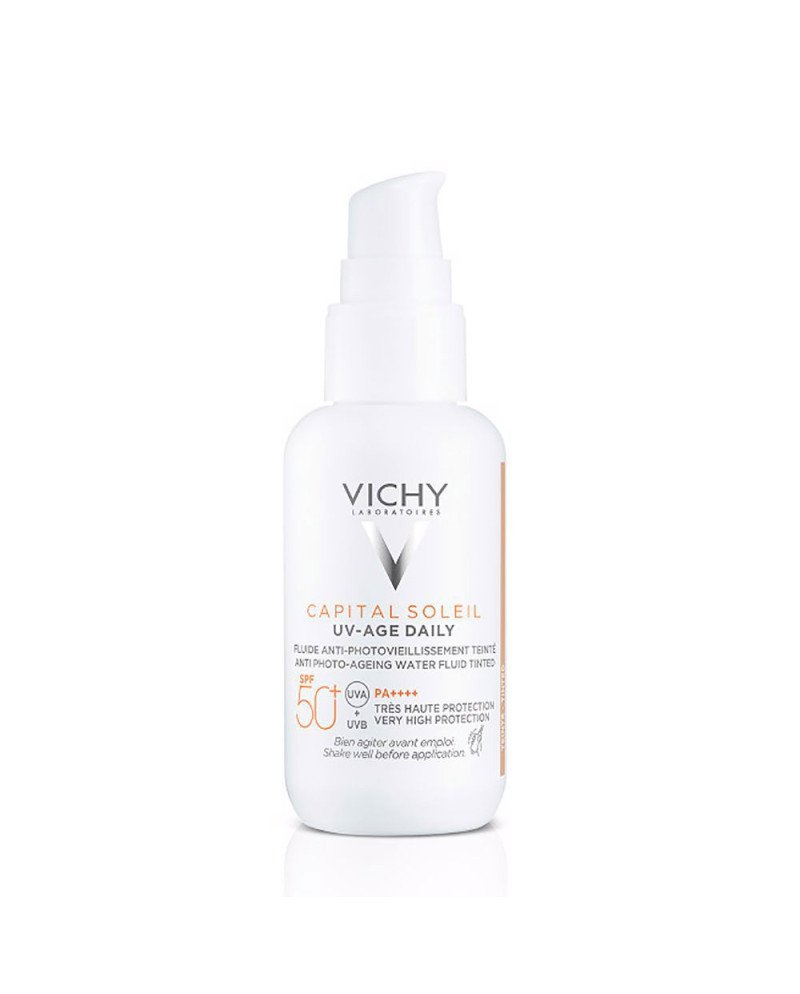 CAPITAL SOLEIL UV AGE fluido fotoprotector diario color light SPF50+ 40 ml