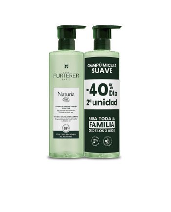 NATURIA champú micelar ultra suave sin sulfatos pack 2 x 400 ml