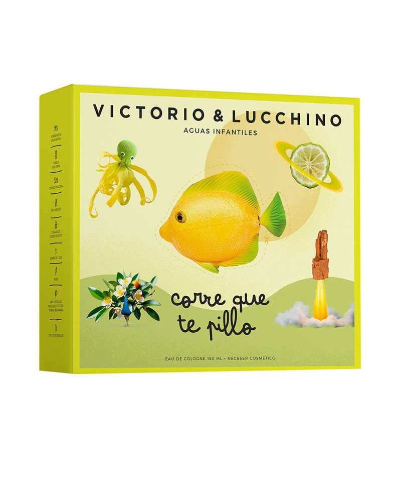 VICTORIO & LUCCHINO AGUAS INFANTILES CORRE QUE TE PILLO ESTUCHE 2 pz