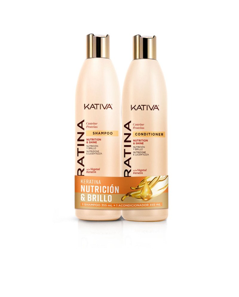 KATIVA KERATINA KIT CHAMPÚ 355 ML + ACONDICIONADOR 355 ML