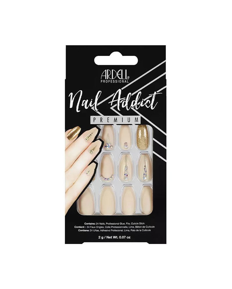 Ardell Nail Addict Nude Jeweled Uñas Postizas