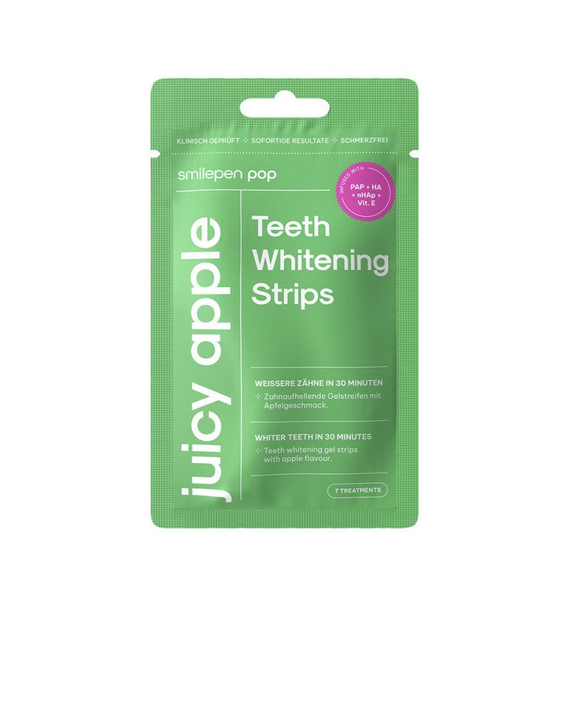 POP. tiras blanqueadoras sabor manzana 7 u