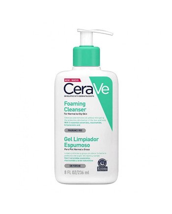 Cerave Piel Normal A Grasa Gel Limpiador Espumoso Sin Perfume 236Ml
