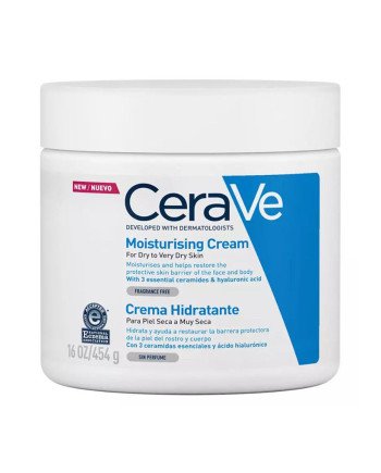 Cerave Piel Seca A Muy Seca Crema Hidratante Tarro Tarro Sin Perfume 454Gr