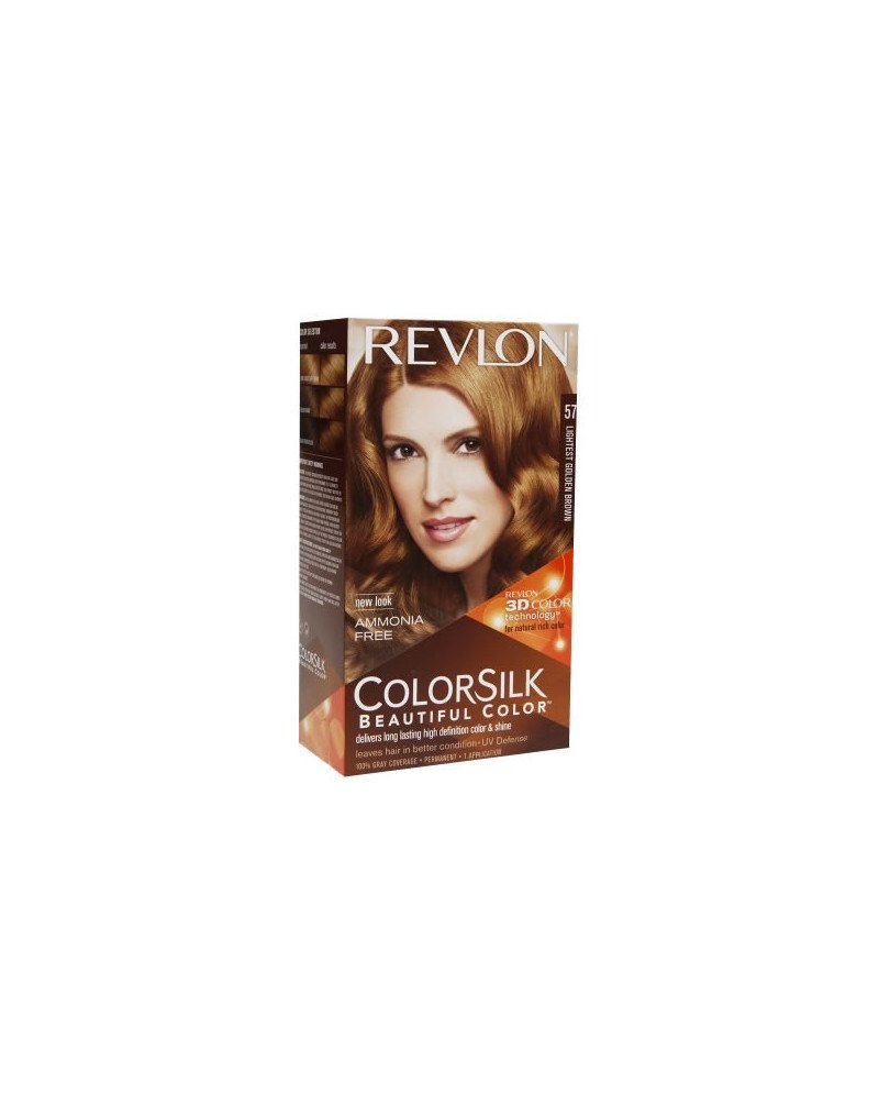 Revlon Colorsilk Sin Amoniaco 57 Castaño Dorado Muy Claro