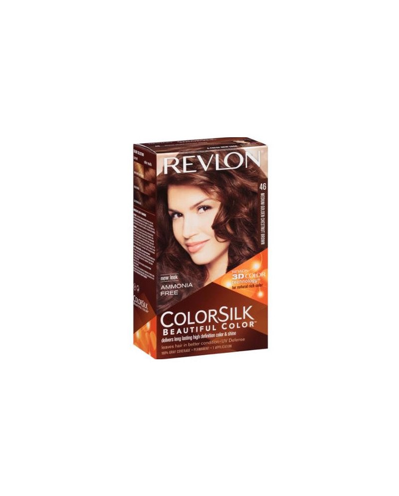 Revlon Colorsilk Sin Amoniaco 46 Castaño Cobrizo Dorado