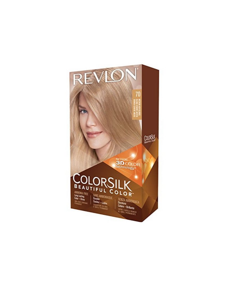 Revlon Colorsilk Sin Amoniaco 70 Rubio Medio Ceniza