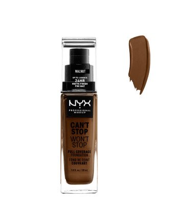 Nyx Can´t Stop Won´t Stop Full Coverage Foundation Walnut 30ml